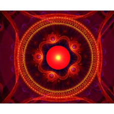 PRINT FRACTAL ART Ruby Mandala